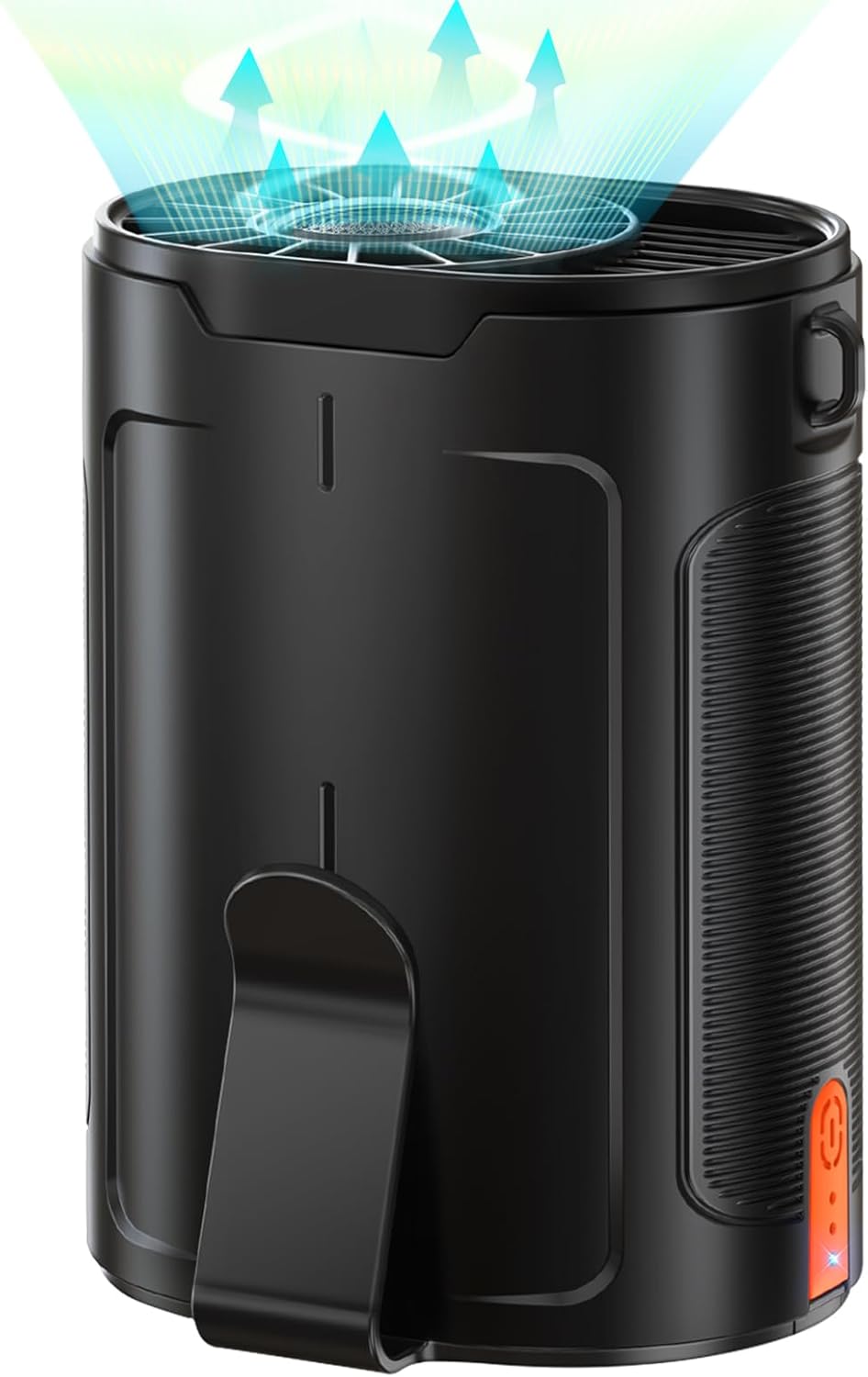 2024 AI Portable Fan Rechargeable, 4-Speed 6600RPM Strong Airflow, Personal Waist Fan with up to 25H of Working Time, Hands-Free Hanging Neck Fan, Wearable Belt Fan for Camping, Outdoor, Jobsite